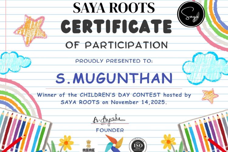 Children's Day contest certificate distribution ceremony